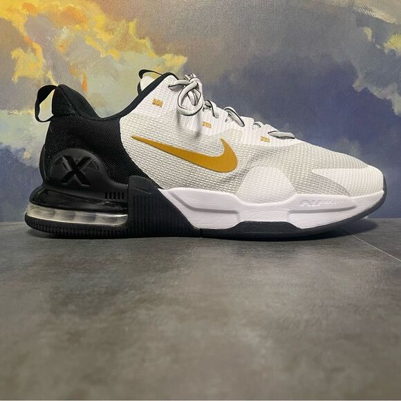 Nike Air Max Alpha Trainer 5 'White Gold Suede' DM0829-101 Men's Sneakers Sz 12 - Picture 10 of 16